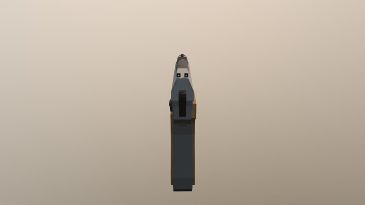 Low-Poly Beretta-93R 3D Model