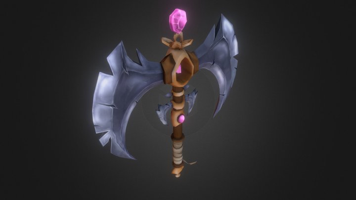 DAE - Weaponcraft - Rosefire Battleaxe 3D Model