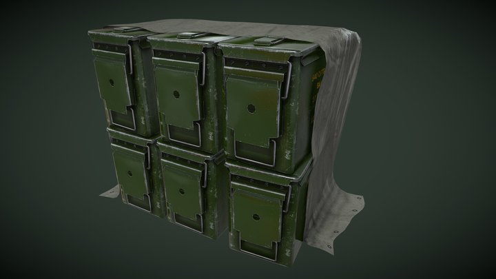 Ammunition Boxes 3D Model