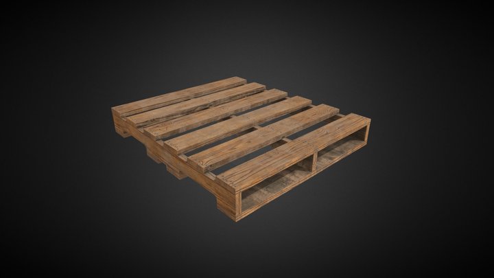 Low Poly Pallet 3D Model