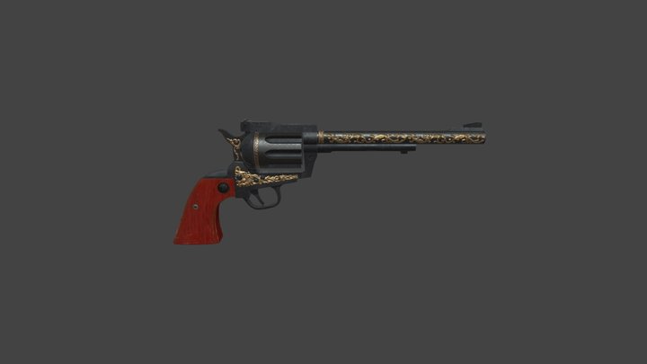 Revolver weapon 3D Model