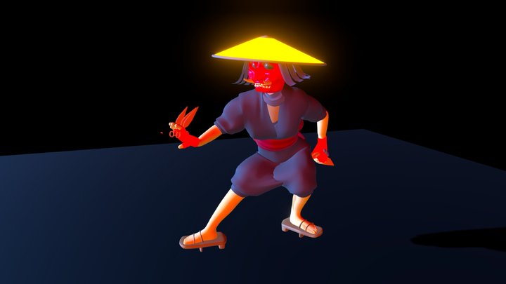 Ninja girl updated 3D Model