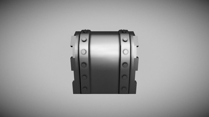 Metallic Treasure Chest 3D Model
