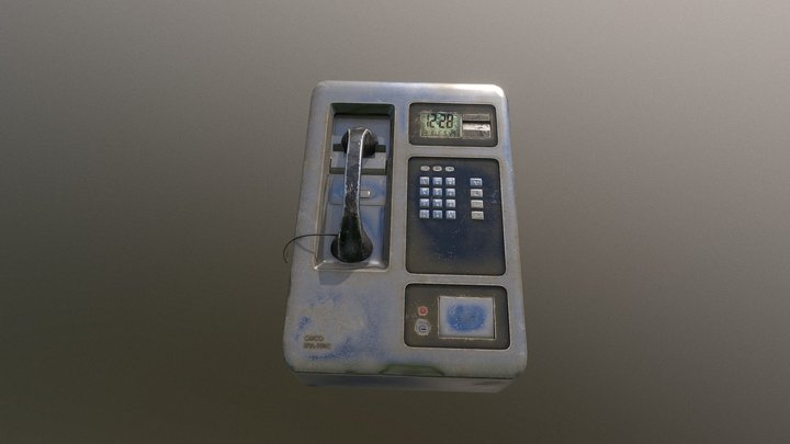 Telephone Booth Phone 3D Model
