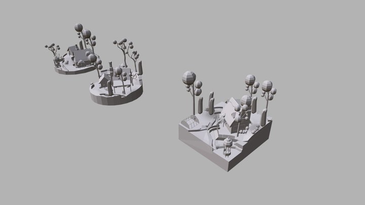 Grandma's House - Blockout 3D Model