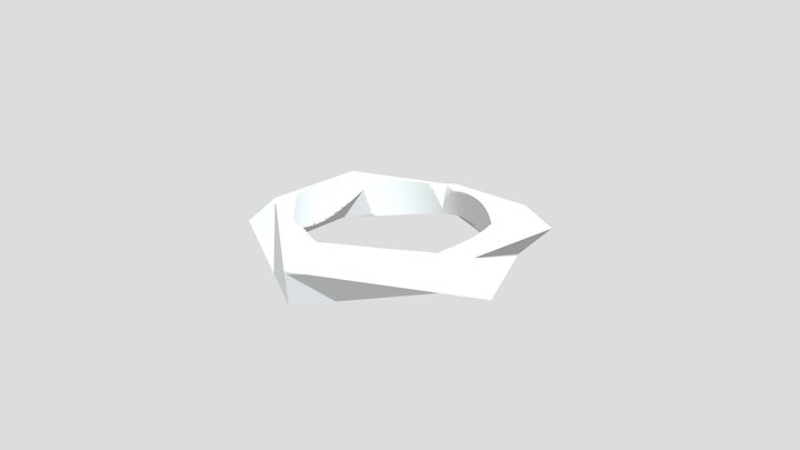 6 sided twisted torus ring 3D Model
