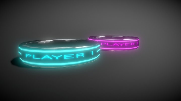 Player 1 & 2 Bracelets 3D Model