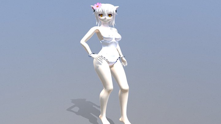 CAT GIRL BIKINI Idle 3D Model