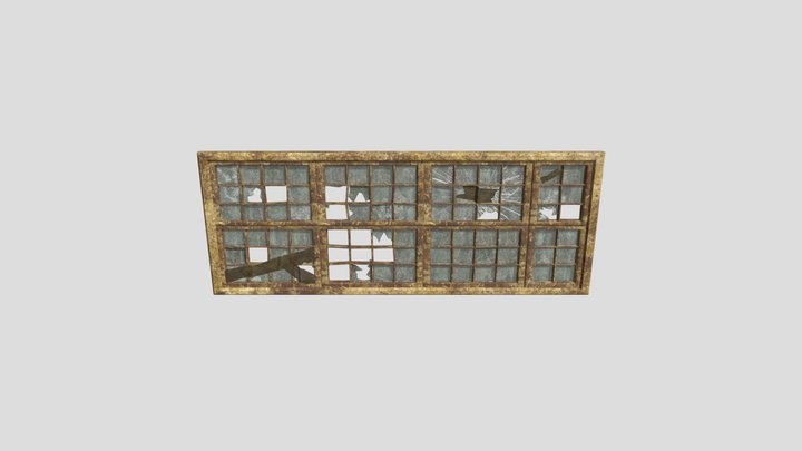 Broken Window (One Sided) 3D Model