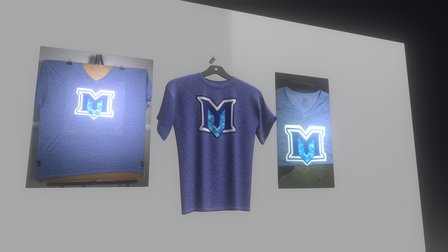 Heat Pressed Shirt - Mountain View 3D Model