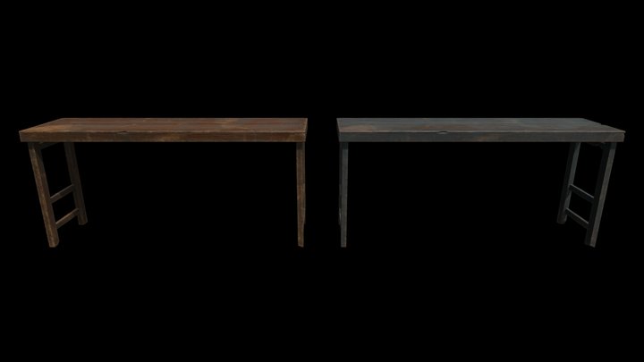 Old Table 3D Model
