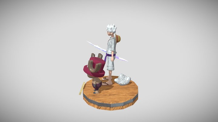 Luffy and Chopper 3D Model