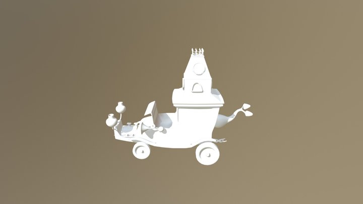 Wacky Races Nº 2 / Autos Locos 2 Espantomóvil 3D Model