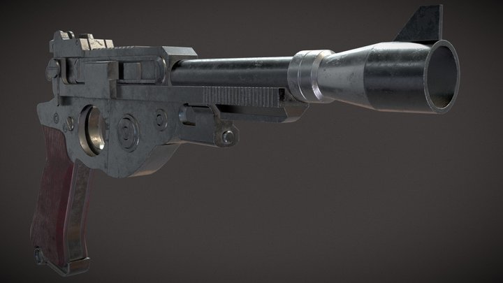Mandalorian Blaster 3D Model