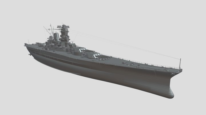 MUSASHI 武藏 Japanese Battleship 3D Model 3D Model