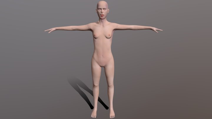 Female Character Turbo Smooth 3D Model