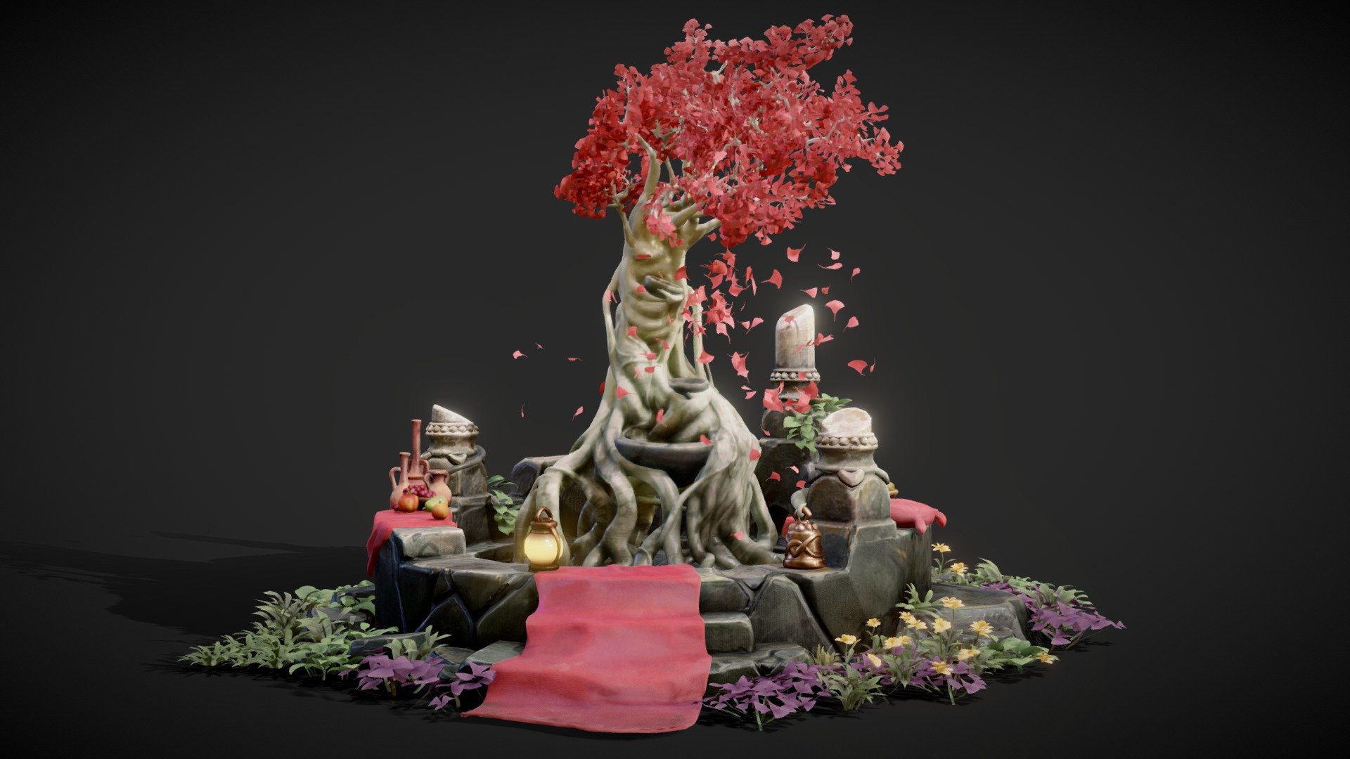 Fountain of the Healing (animated) — Sketchfab embed 3D viewer
