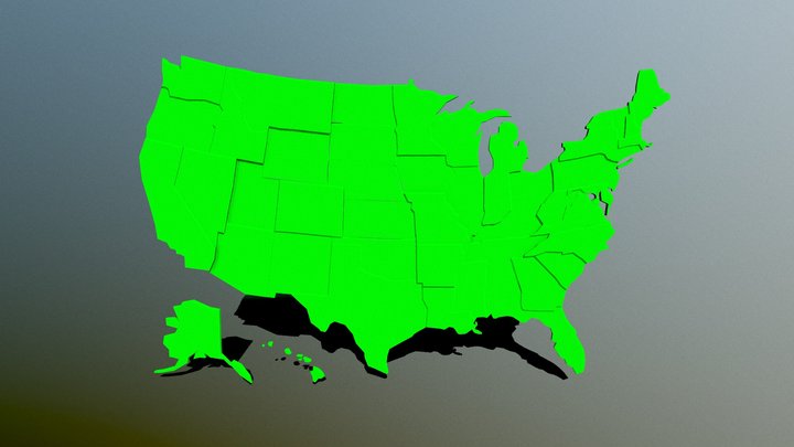 3D USA Map