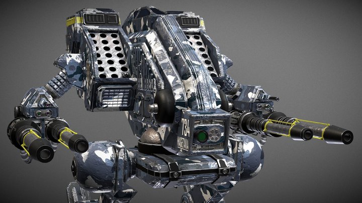 Vulture/Mad Dog - Clan Smoke Jaguar  MechWarrior 3D Model
