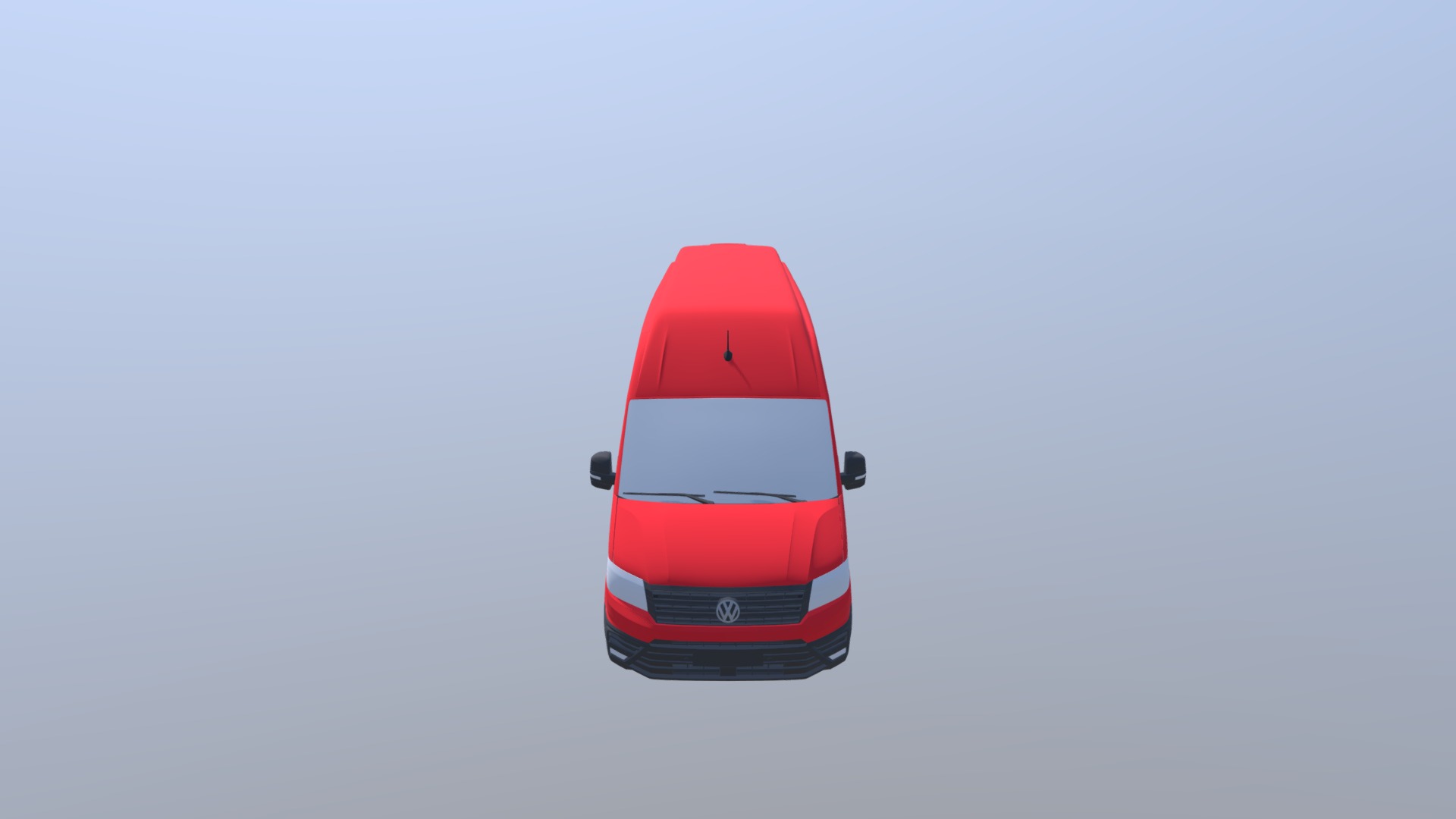 3D model VW Crafter L4H3 Window Van 2018 Fbx - This is a 3D model of the VW Crafter L4H3 Window Van 2018 Fbx. The 3D model is about a red and white boat.