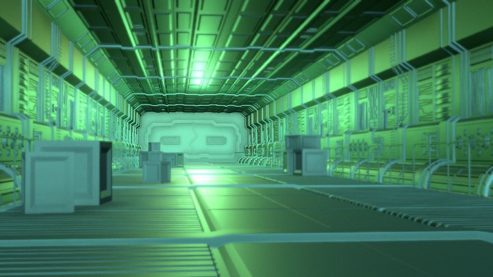 Sci-Fi Spaceship 3D Model