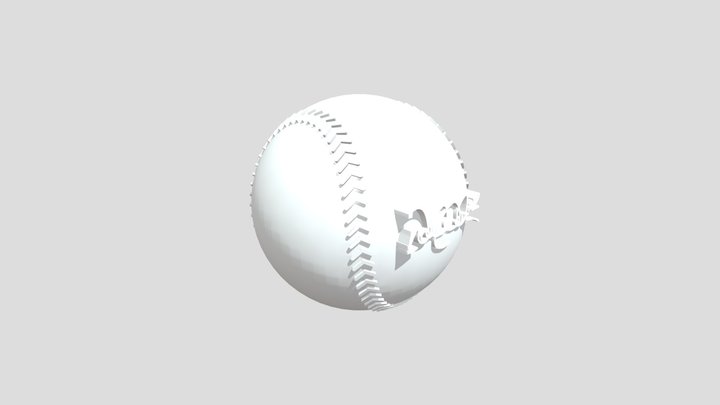 Baseball With Derek Jeter's Signature 3D Model