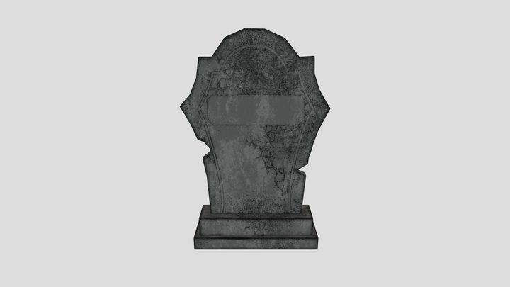 Low Poly Tombstone_FBX 3D Model