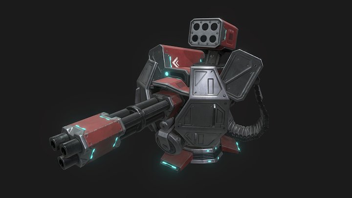 Sentry Gun - DMU Second Year 3D Model