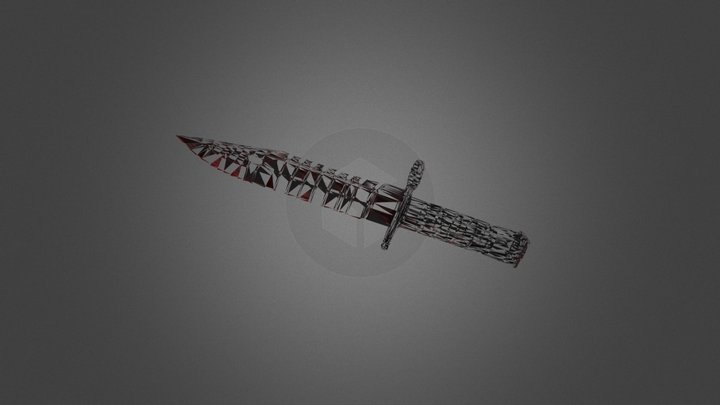 M9 Bayonet Blood Stained 3D Model