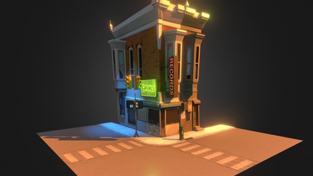 Street Corner 3D Model