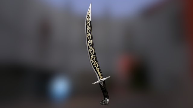 Black Shamshir 3D Model
