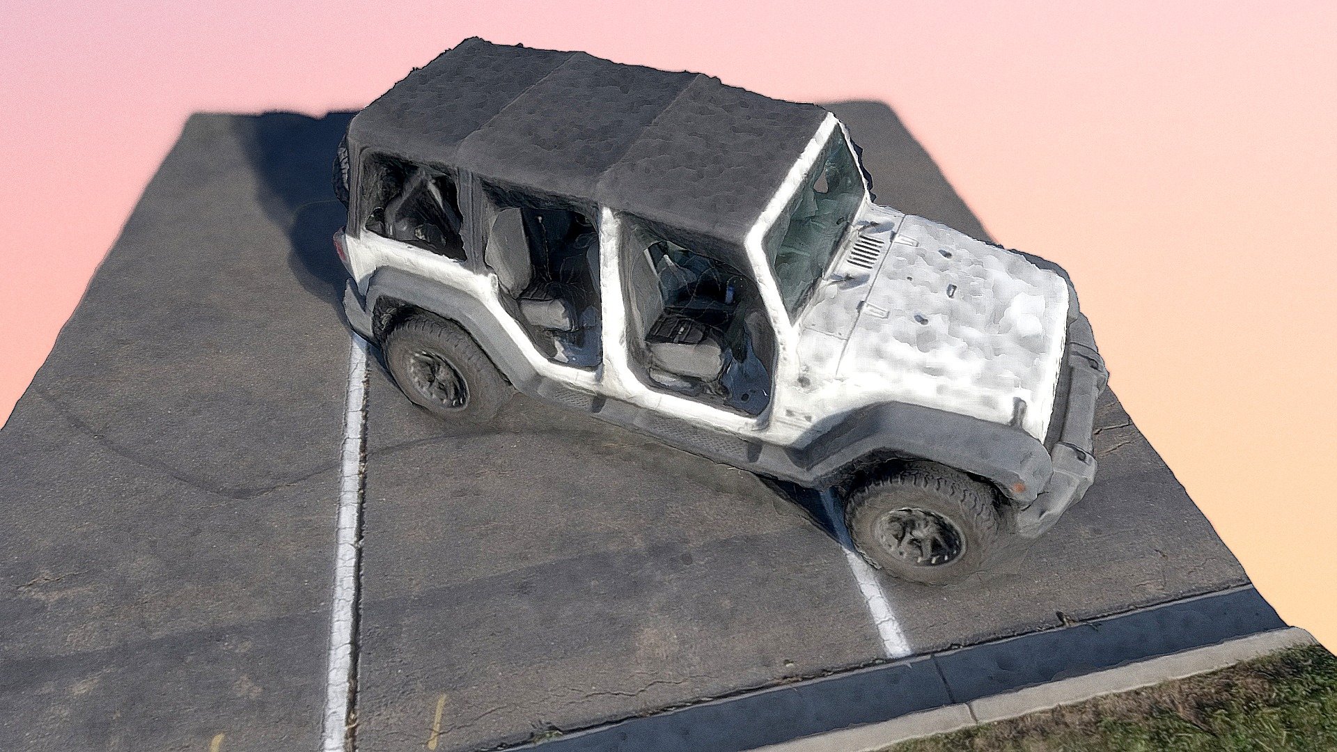 Jeep Simplified 3d Mesh