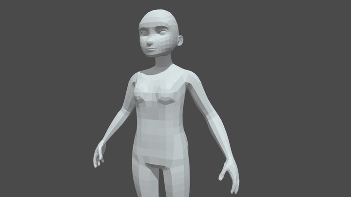 Retopologia Astrid - Como treinar o seu dragão 3 3D Model