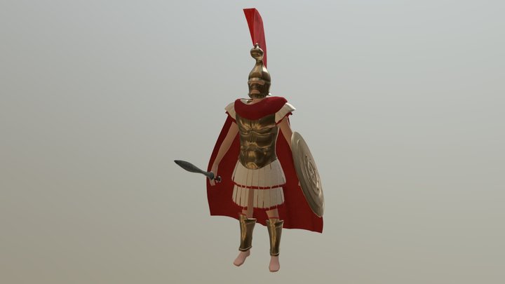 Ancient Macedonian Soldier 3D Model