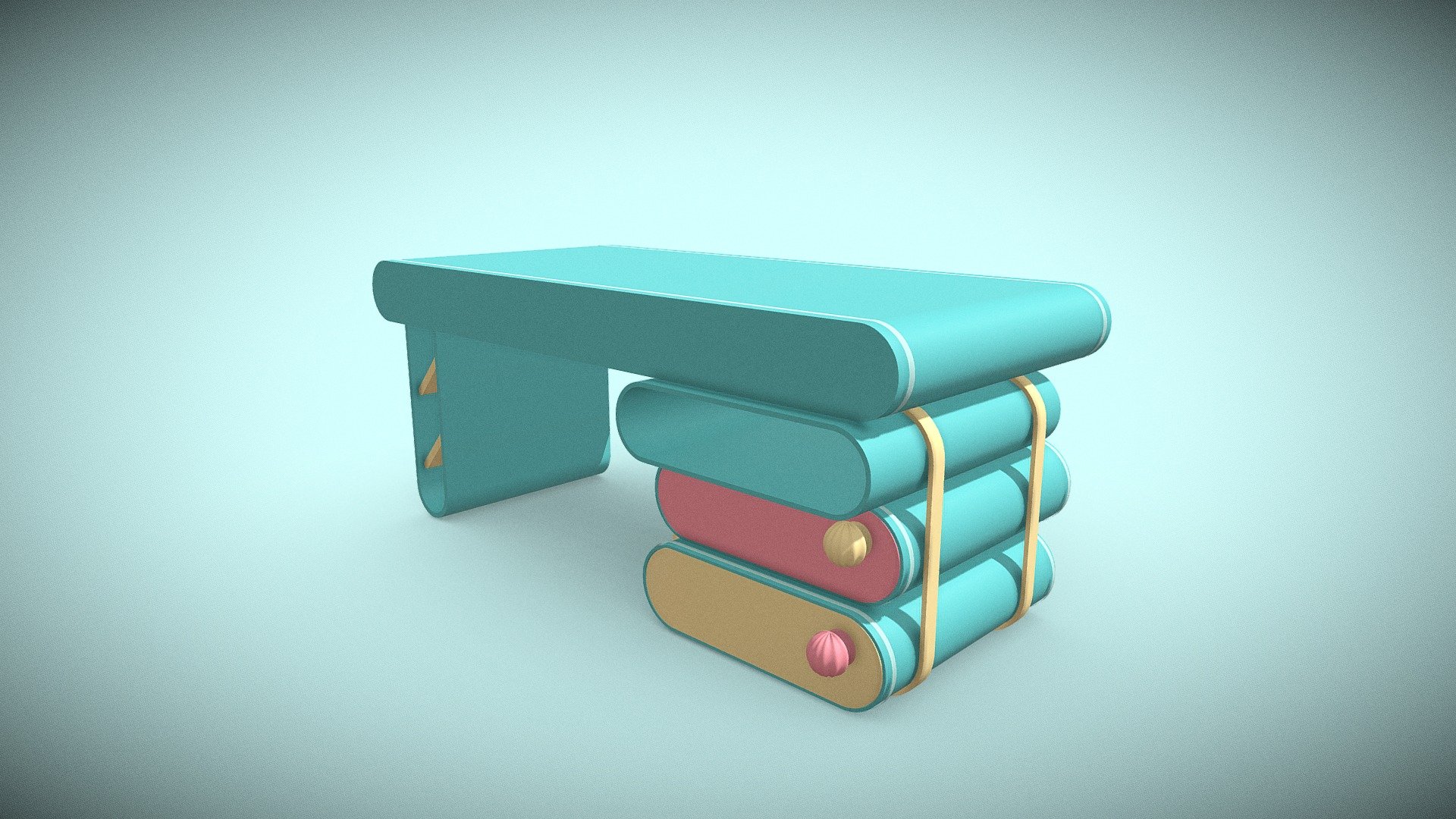 Stylized Writting Table - Buy Royalty Free 3D model by wingstech.3d ...