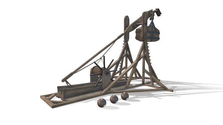 Medieval Trebuchet 3D Model