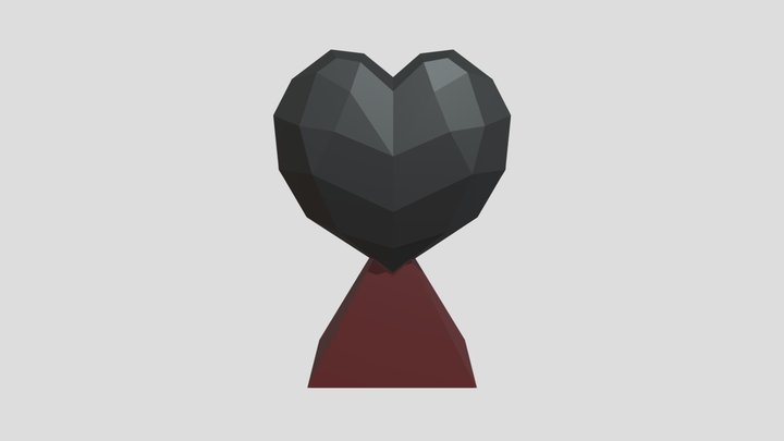 Сердце на подставке 3D Model