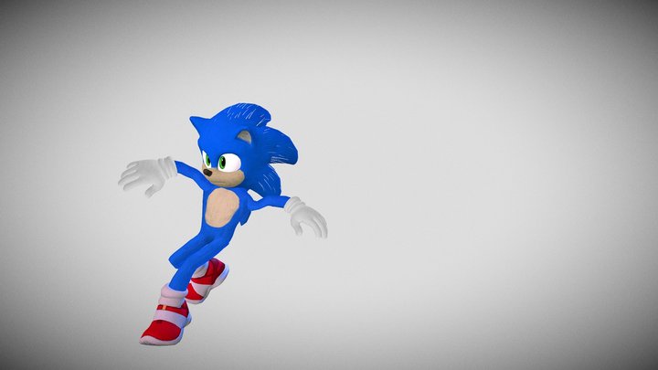 The Dancing Movie Sonic 3D Model