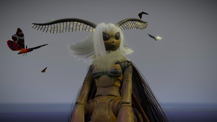 Moth Queen 3D Model