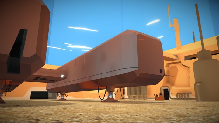 Tatooine service docks 3D Model