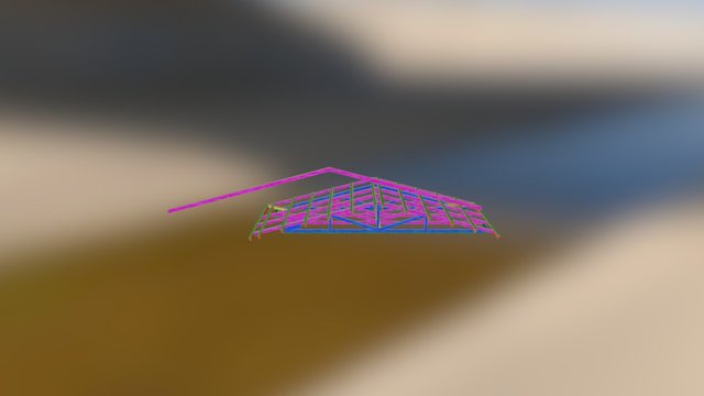 Pitched roof construction 3D Model