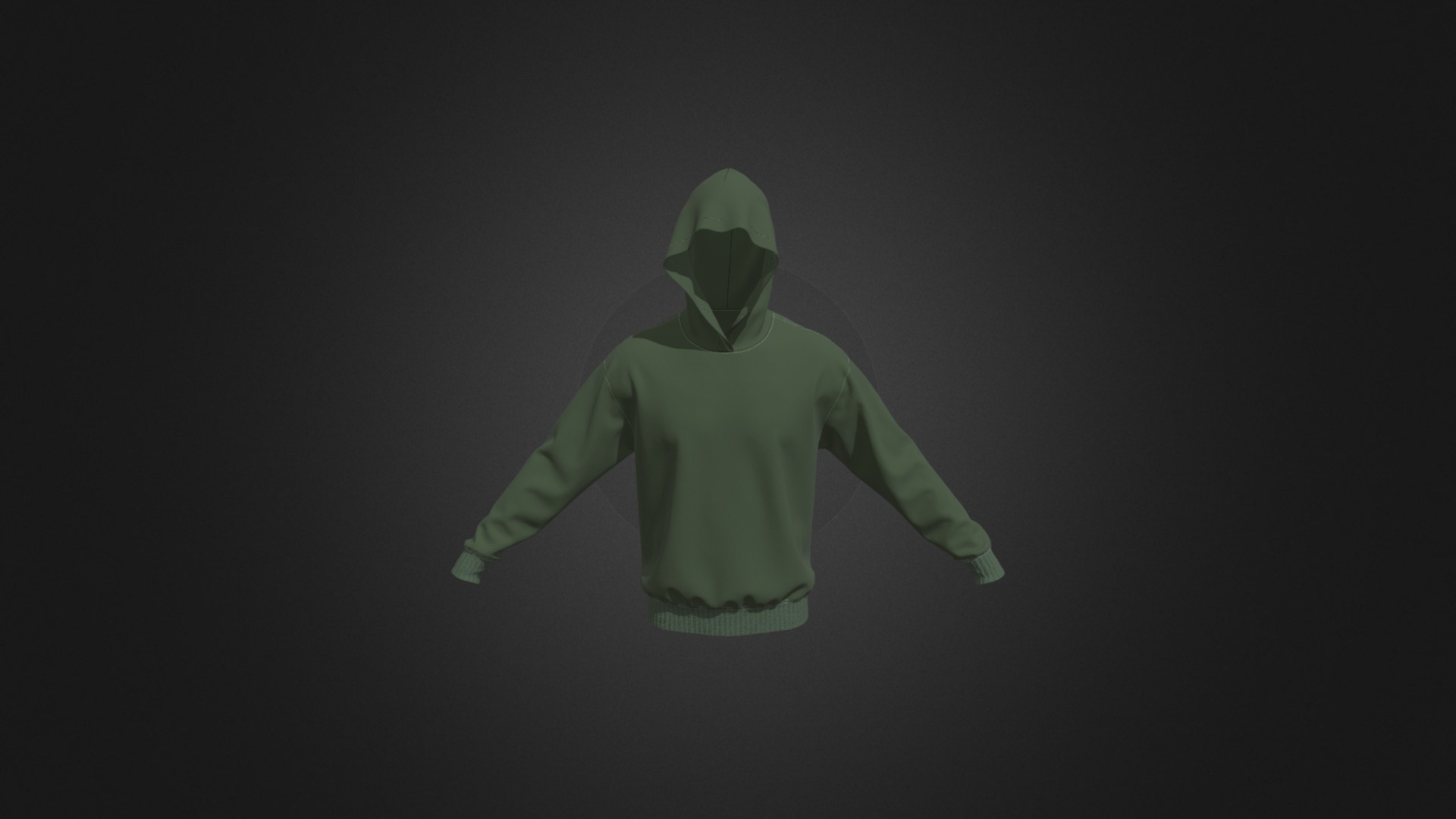 3D model Men’s Hood (Green) - This is a 3D model of the Men's Hood (Green). The 3D model is about a green alien figure.