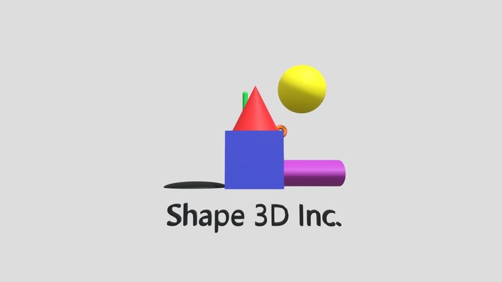 Shape 3D Inc. Logo 3D Model