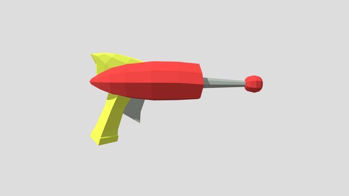Sci-Fi Gun Low Poly 3D Model