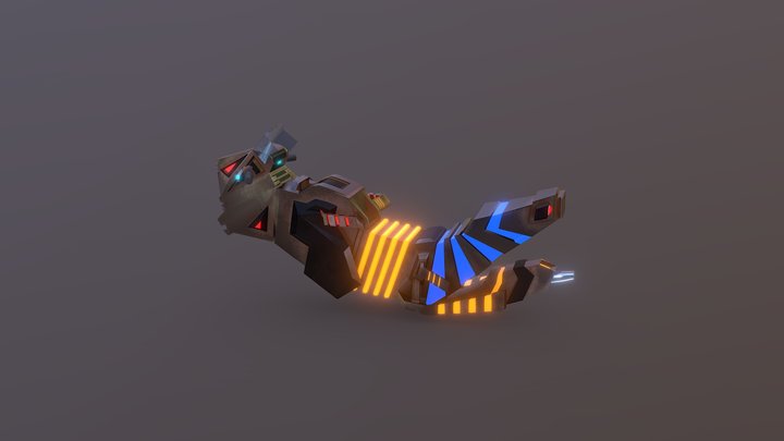 Sci-Fi Hovering Motorcycle 3D Model