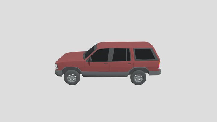 Ford Explorer 1990 Low Poly 3D Model
