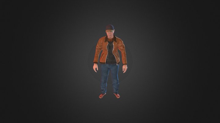 Male Character with Animation 3D Model