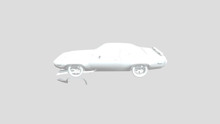 Plymouth GTX Road Runner Non Wrapped 3D Model