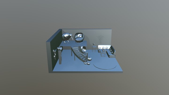 Amputated child's dream bedroom 3D Model