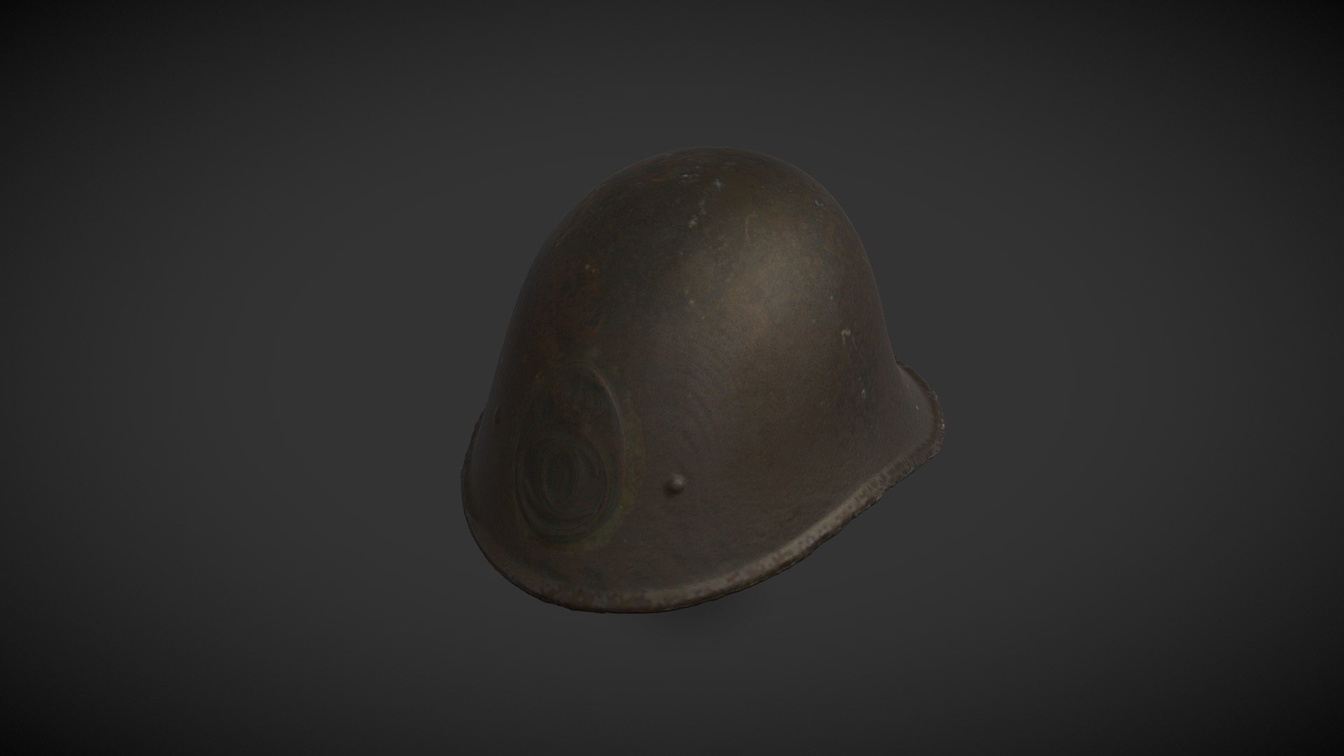 Cască militară din perioada Regalității — Sketchfab embed 3D viewer